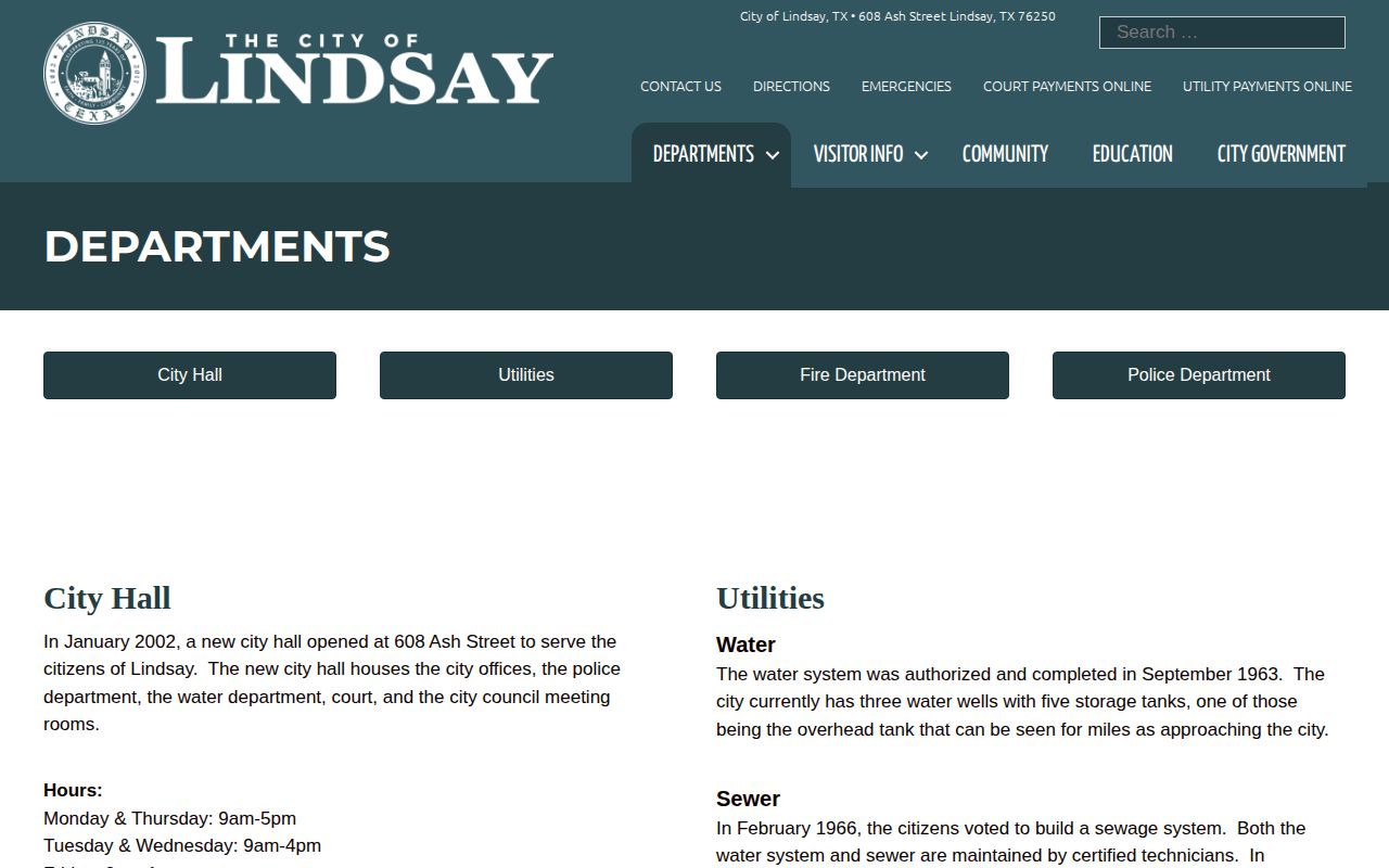 Lindsay, Cooke County Texas police and arrest-record source